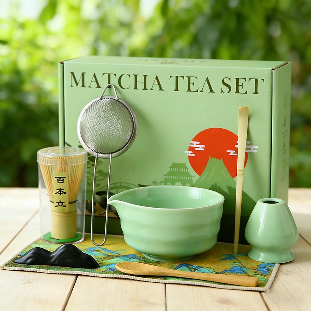 Bamboo Whisk Chasen - Ensemble de thé matcha japonais authentique,