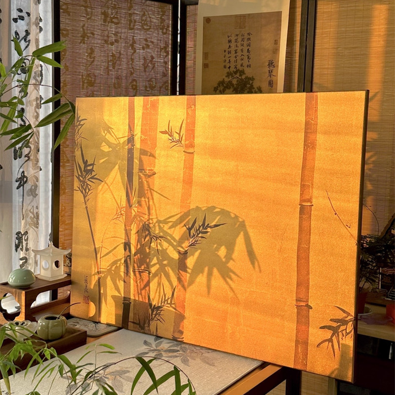 Japanese Living Lifestyle - Peinture Antique en feuille d'or de