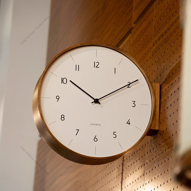 Japanese Living Lifestyle - Horloge murale Double face en bois