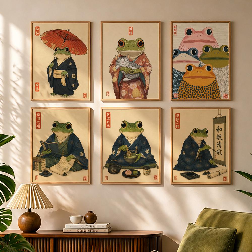 Japanese Living Lifestyle - Affiche sur toile avec peinture et