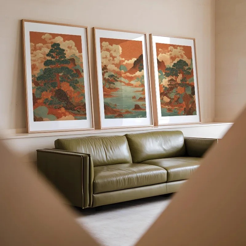 Lot de 3 tableaux muraux vinta - Japanese Living Lifestyle avis et prix
