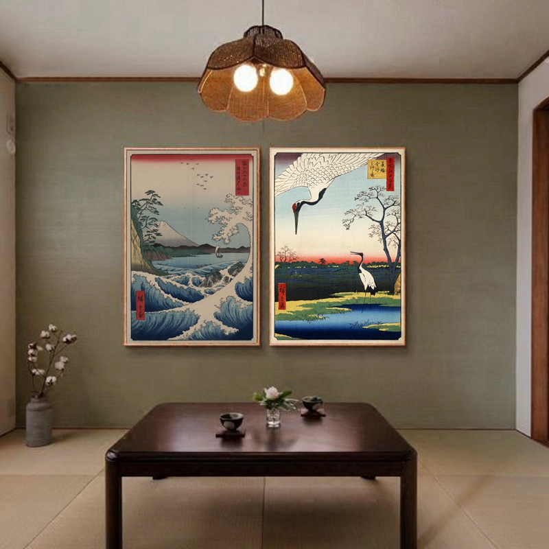 Toile d'art mural avec imprimé - Japanese Living Lifestyle avis et prix